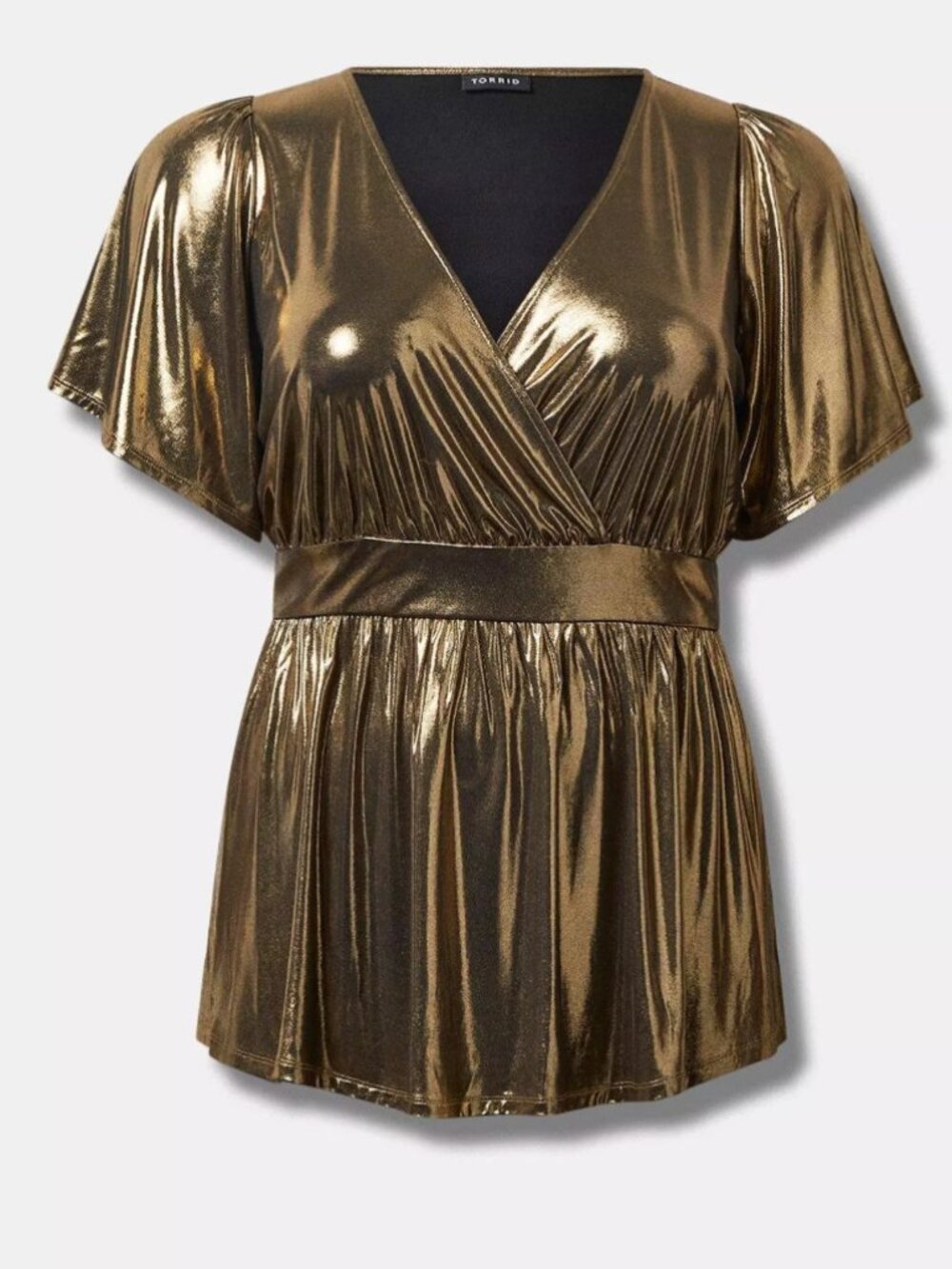 Torrid NWT Liquid Shine Peplum Party Top Size 1X